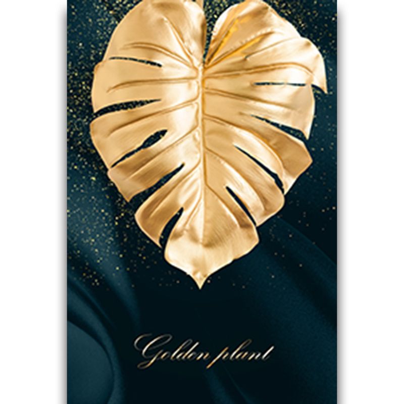 Black Gold Leaf Living Hanging Nordic Landscape Canvas Core Abstract Dining Room Decorative Painting_voghion.com
