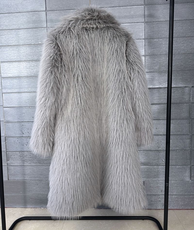 Kunstpelzmantel für Damen, lang, Trenchcoat – Winter-Teddybärjacke mit Reverskragen (Oversized-Passform, Beige/Schwarz/Taupe/Pink/Grau)_voghion.com