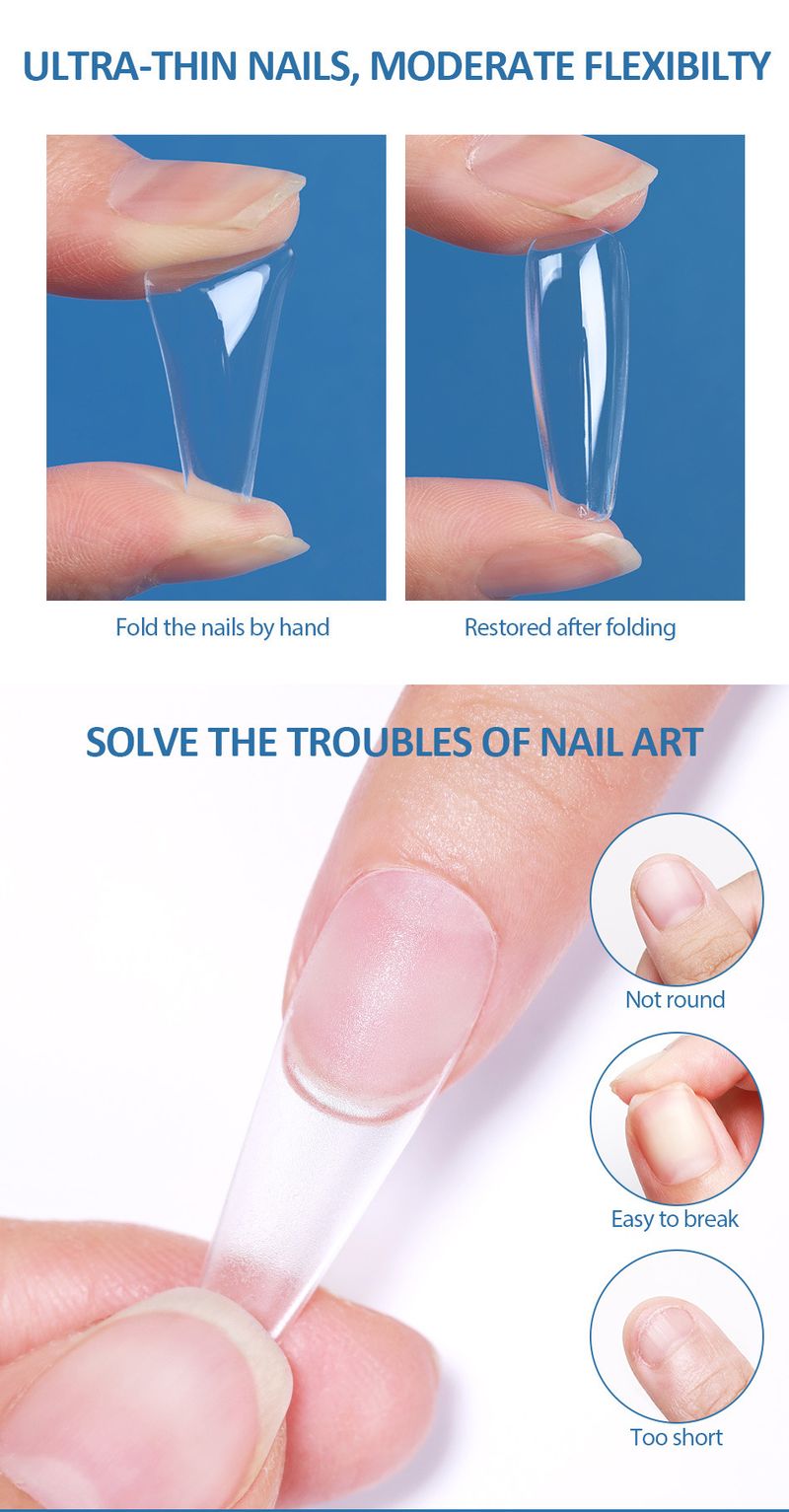 Faux ongles, nail art, pointes d'ongles, ongles portables, nouveaux ongles de ballet, ongles entièrement transparents, patchs_voghion.com