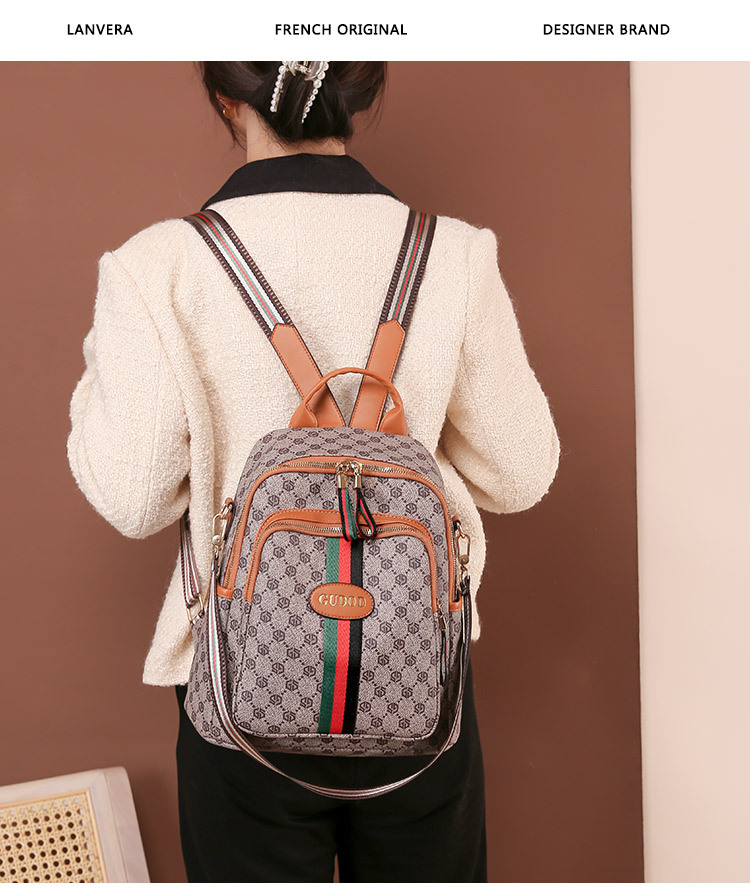 Men's and Women's Fashion Backpack Travel Bag Backpack Printed Large Capacity Bag Suitable for Business, Work, Travel, and Leisure_voghion.com