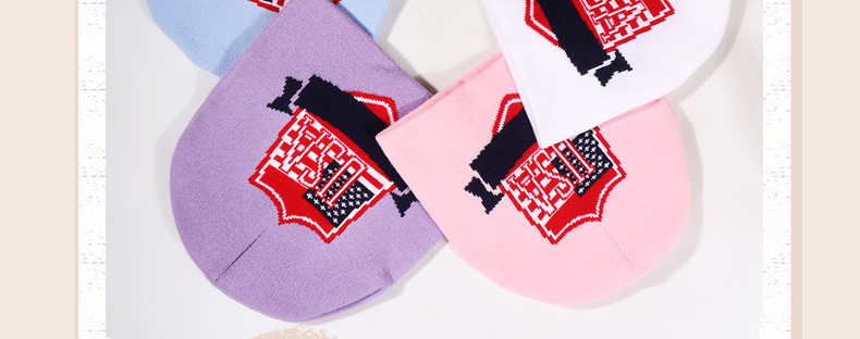 Unisex Flag shield jacquard knit cap simple_voghion.com