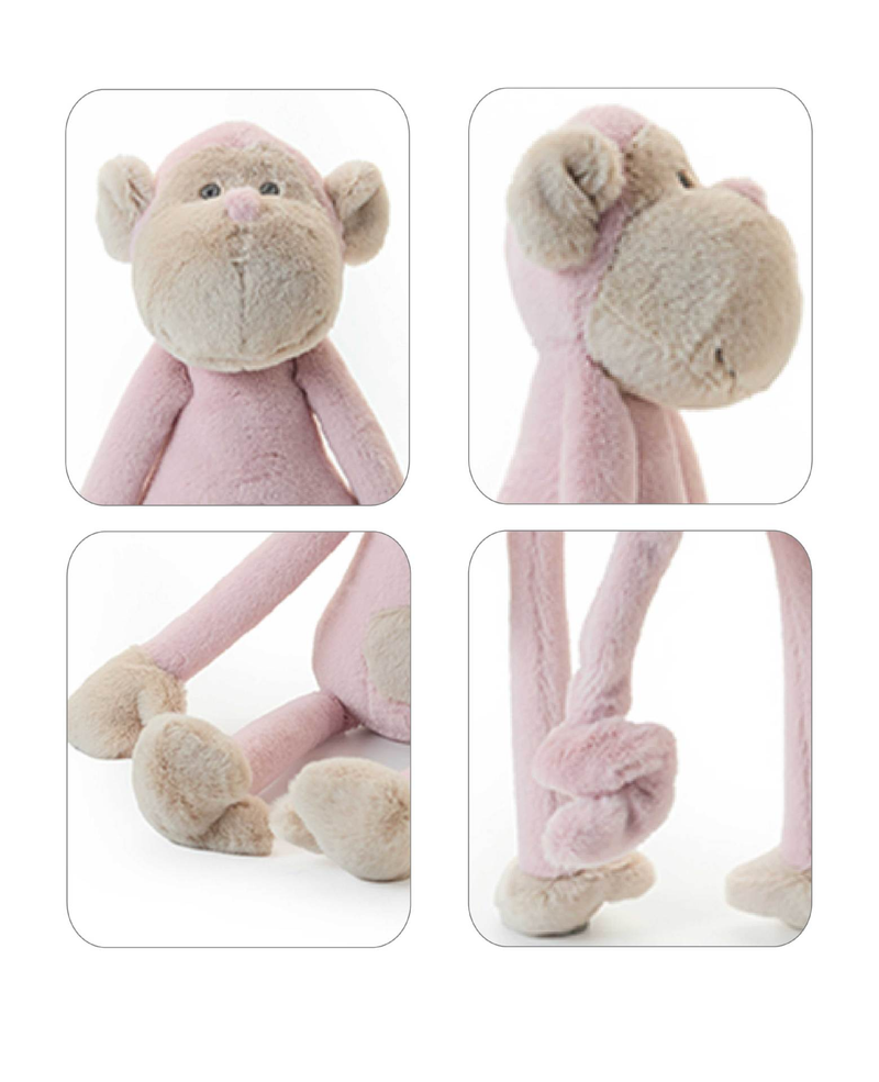 Muñeco de peluche corto rosa Pipi de Soft Life, muñeco relajante para dormir para niños._voghion.com