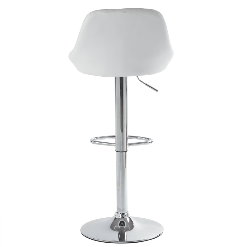 2er-Pack höhenverstellbare Barhocker mit Drehfuß - weiße Thekenhocker aus PU-Leder, höhenverstellbar, für Küche/Bar/Büro_voghion.com
