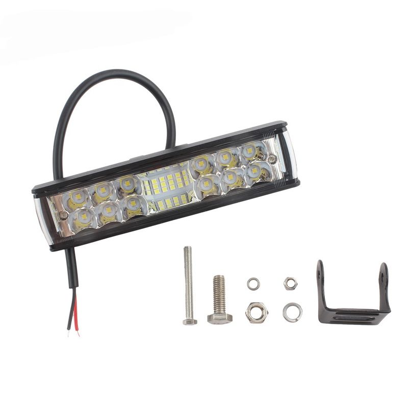 Barre lumineuse LED étanche 12 V pour moto tout-terrain – Faisceau spot triple face à double rangée pour une visibilité et une sécurité accrues – SUR-257_voghion.com