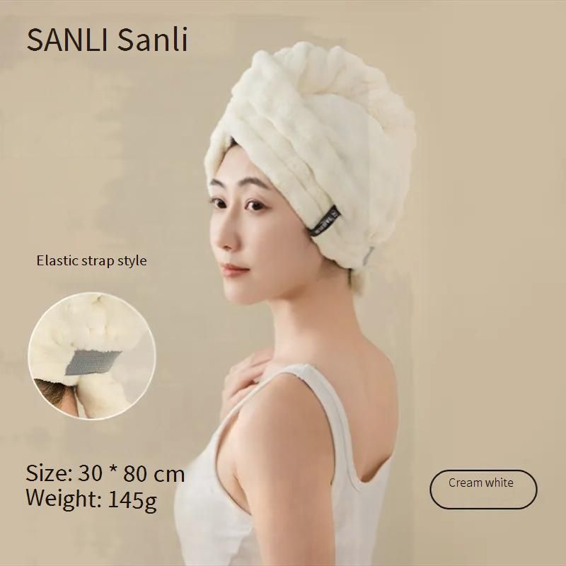 Super Absorbent Coral Fleece Hair Towel Wrap - 30x80cm Soft & Quick Dry Hair Turban For Women, Home & Dorm Use_voghion.com