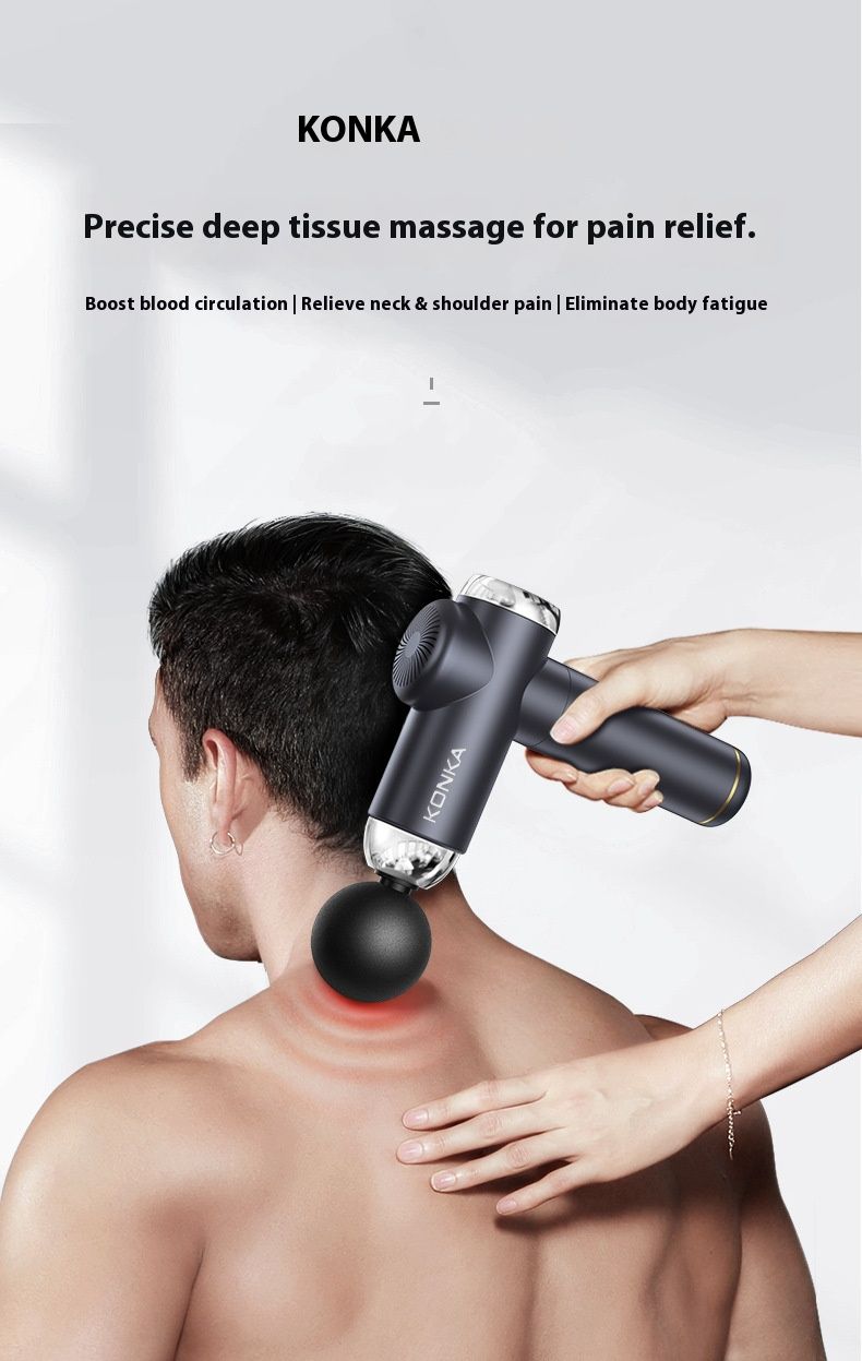 Deep Tissue Massage Gun – 99-Speed Percussion Massager With 8 Attachments, LCD Screen & Quiet Brushless Motor, Portable Muscle Relaxation_voghion.com