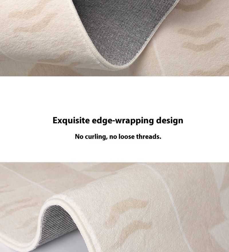 Tappeto moderno geometrico in finta lana – Tappeto in morbido poliestere per soggiorno e camera da letto (strisce, stelle, pois marocchini)_voghion.com