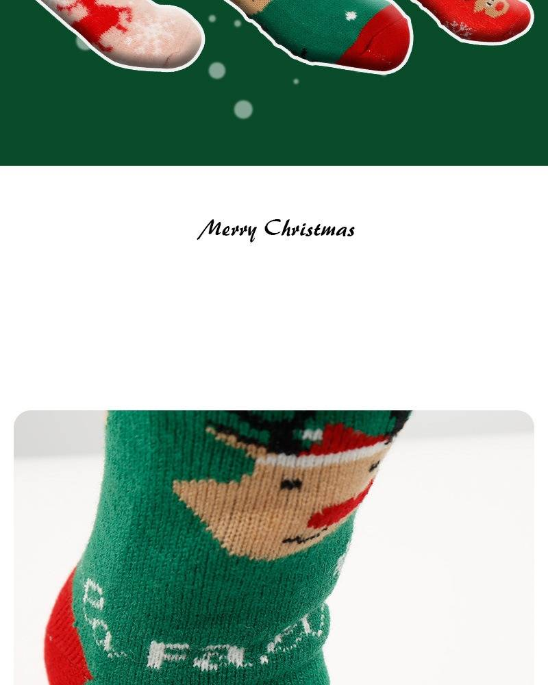 Kuschelige Weihnachtshaussocken für Damen - Warme, fleecegefütterte, rutschfeste Winterhaussocken mit weihnachtlichen Motiven (Einheitsgröße 36-42)_voghion.com