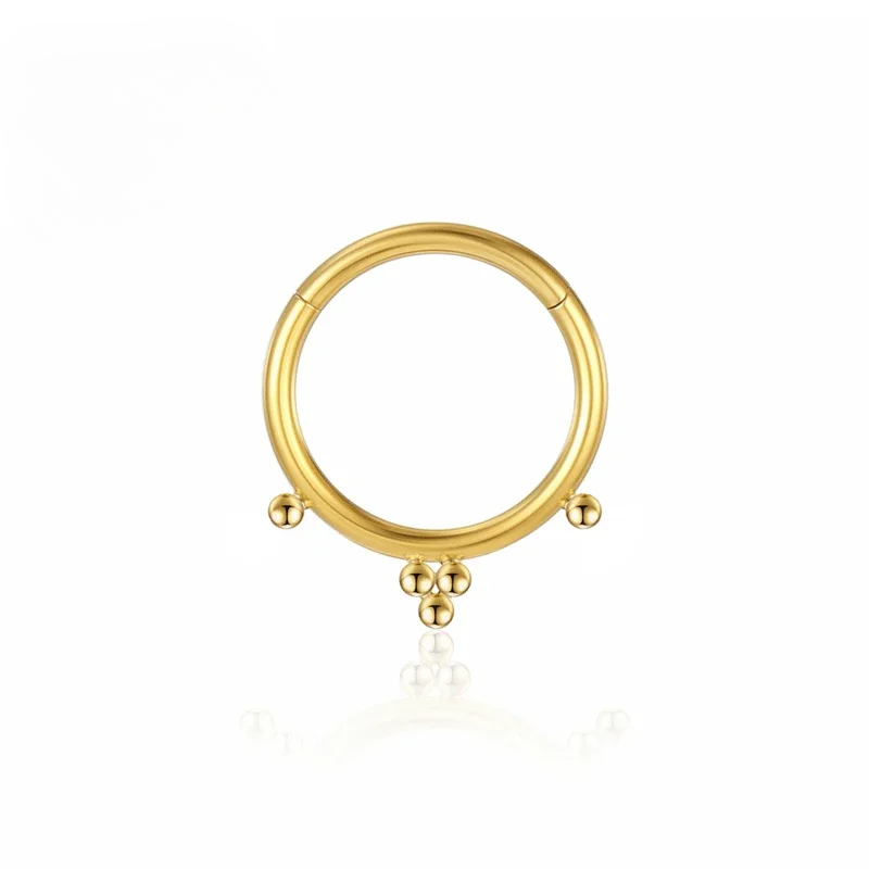 F136 Anneau de nez en titane Piercing septum Cartilage Clicker Tragus 16G Boucles d'oreilles créoles Zircon Bijoux de corps pour Labret Vente en gros_voghion.com