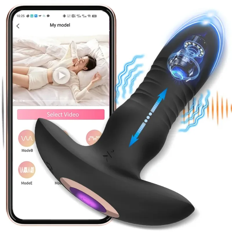 Telescopic Anal Plug With Remote Control_voghion.com