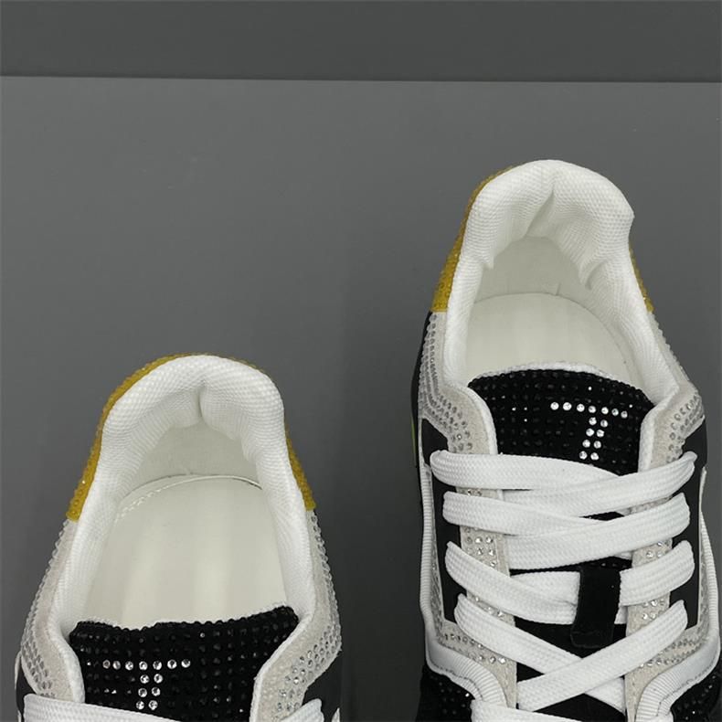 Scarpe da uomo sportive e per il tempo libero, con blocchi di colore, versione coreana, autunno 2023, nuove, basse, con texture a diamante brillante._voghion.com