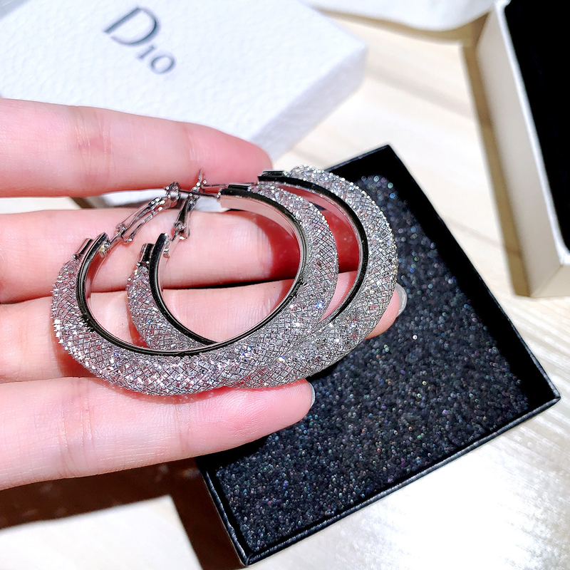 Boucles d'oreilles de styliste en forme de tube en Zirconium, tendance exagérée, grand cercle, tempérament, boucles d'oreilles pour filles_voghion.com