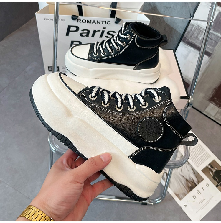 Women's Plush High-top Fashion Casual Sneakers_voghion.com