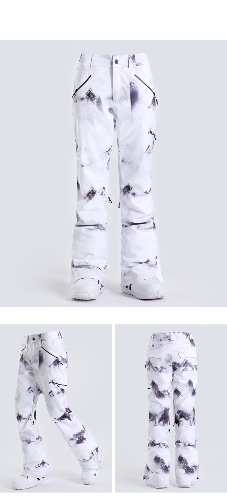 Pantaloni da sci da donna Pantaloni da snowboard slim antivento, impermeabili, caldi e traspiranti_voghion.com
