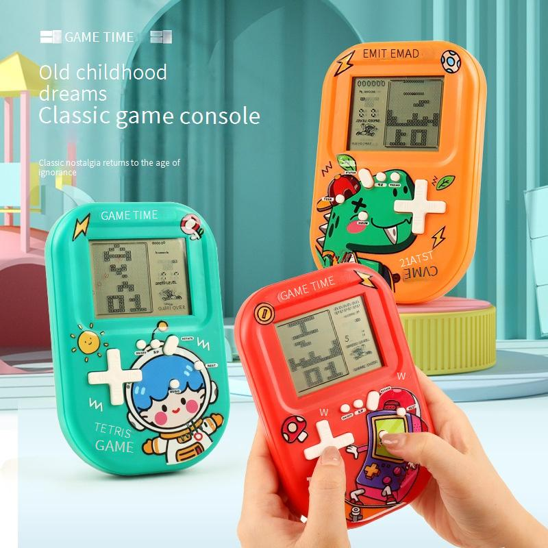 Klassisches Tetris-Puzzlespiel, Handheld-Konsole – Tragbares Retro-Spiel für Kinder und Erwachsene, Gehirntraining und Gedächtnisverbesserung, inklusive Batterie _voghion.com
