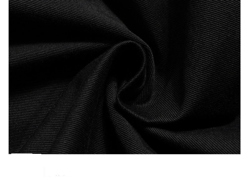 Men's Clothing Men's Utility Cargo Shorts With Drawstring Waist & Multiple Pockets - Casual Loose Fit Straight Leg 5-Inch Shorts (Black)_voghion.com