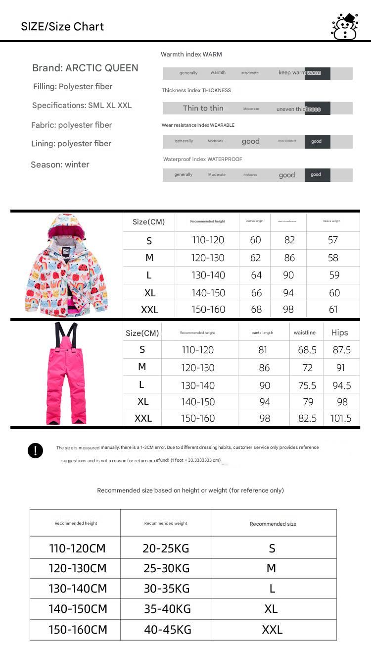 NOKO - Nuevos conjuntos de snowboard y esquí doble para niñas, trajes de esquí para exteriores gruesos y cálidos._voghion.com