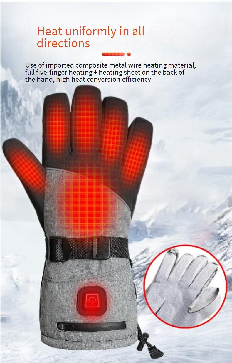 Gants chauffants intelligents pour hommes et femmes - Gants chauffants électriques d'hiver pour le ski, la randonnée, le vélo et les activités de plein air_voghion.com