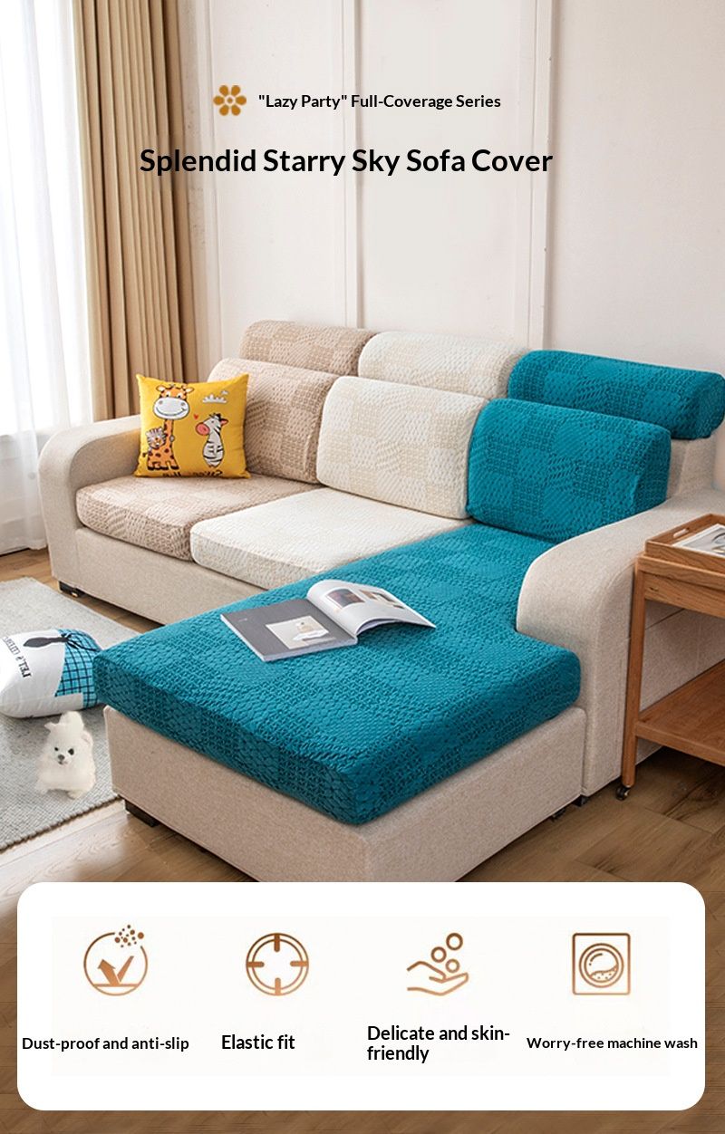 Copridivano Jacquard – Protezione per divano elasticizzata in poliestere di alta qualità, design moderno e minimalista, antiscivolo e anti-gatto_voghion.com