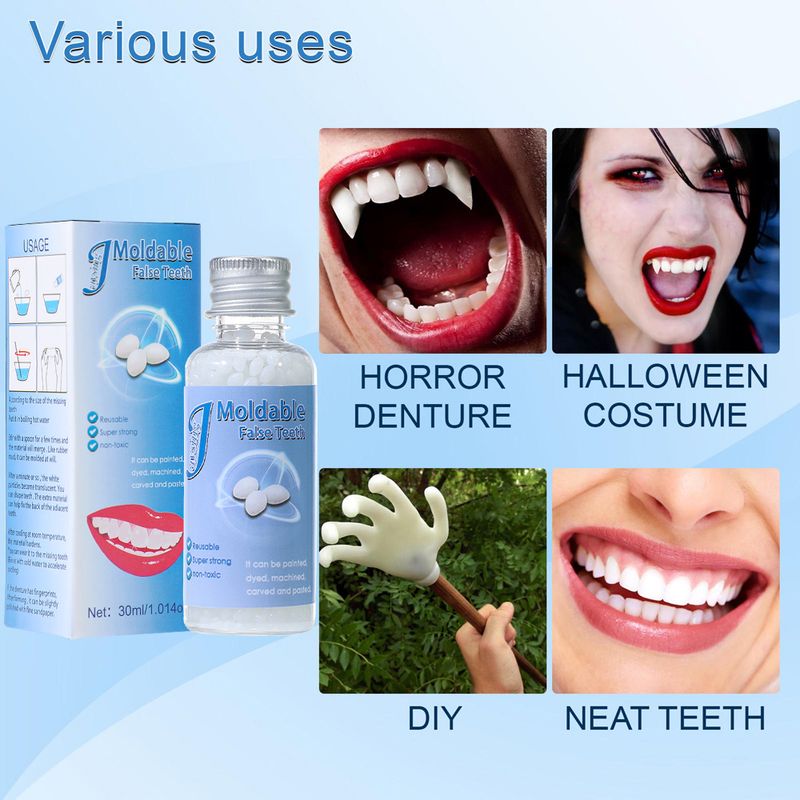 Kit de relleno temporal para dientes rotos, gránulos reutilizables para reparación de dientes_voghion.com