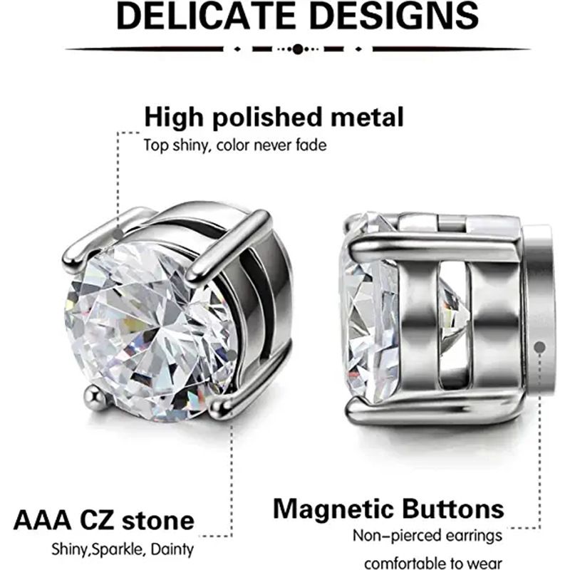 Jewelry & Accessories Earrings For Men And Women Without Pierced Ears, Earrings,hot Selg Zircon Magnet Ear Clips,_voghion.com