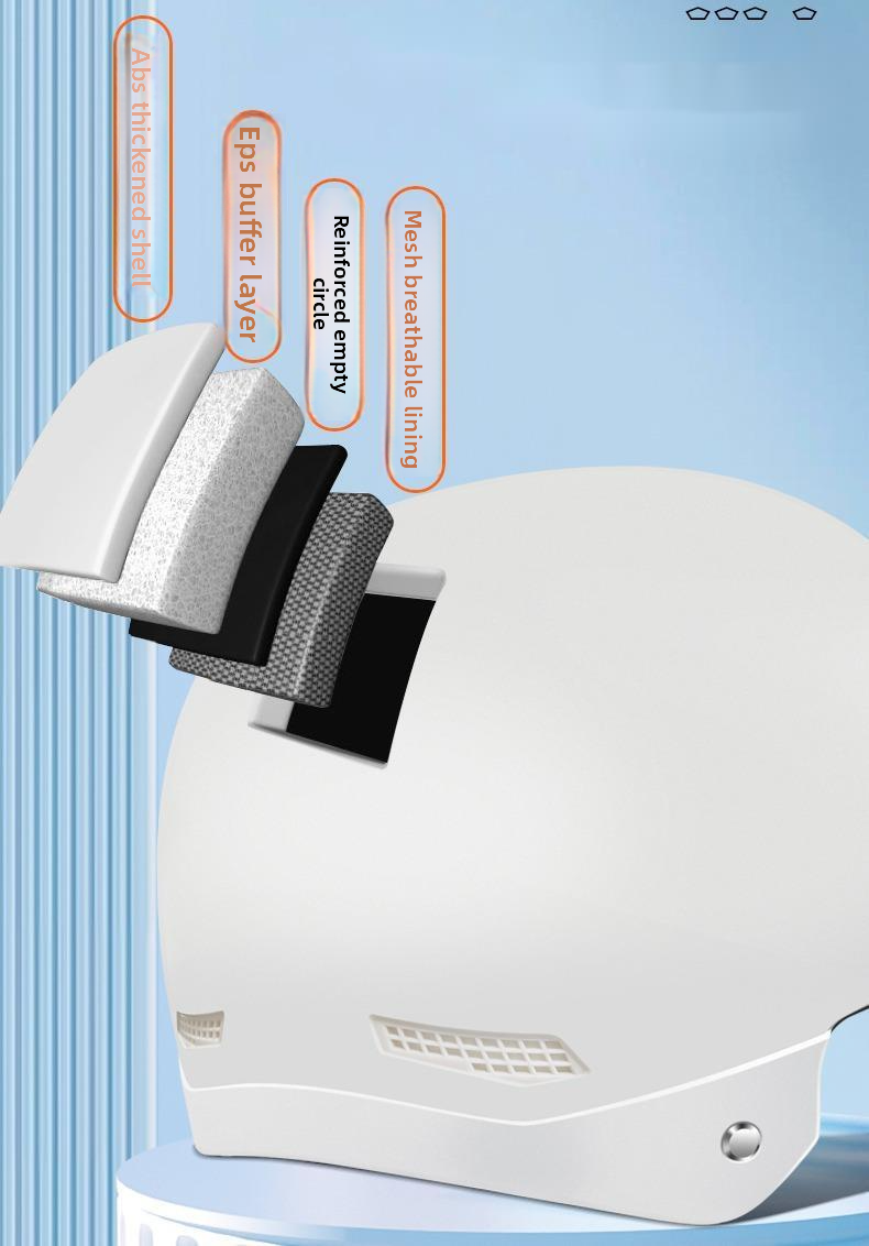 3C-zertifiziertes Elektrofahrzeug für Männer und Frauen, ABS-Halbhelm, Sonnenschutz, Anti-Ultraviolett-Reitsicherheitshut, Sommer_voghion.com