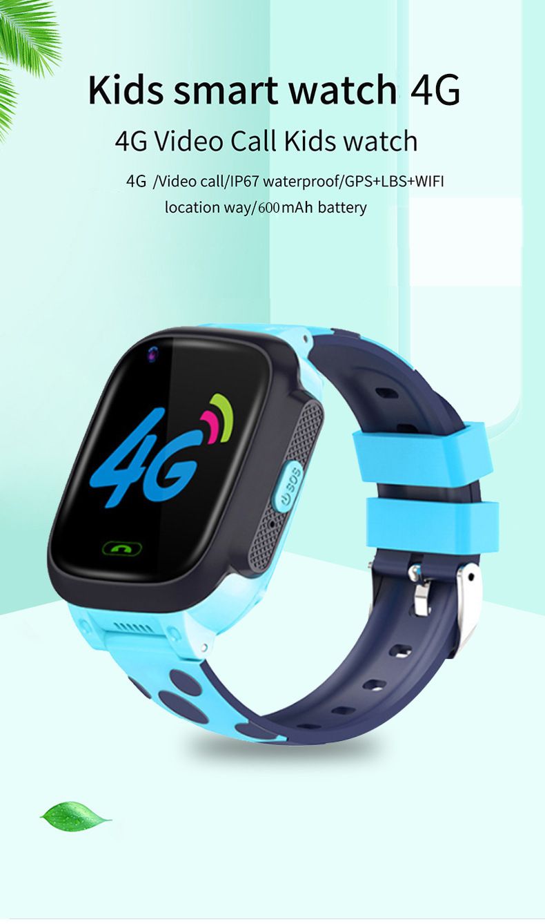 4G Waterproof Kids Smartwatch GPS Tracking, Video Calling & Touch Screen - Compatible With Android/iOS_voghion.com