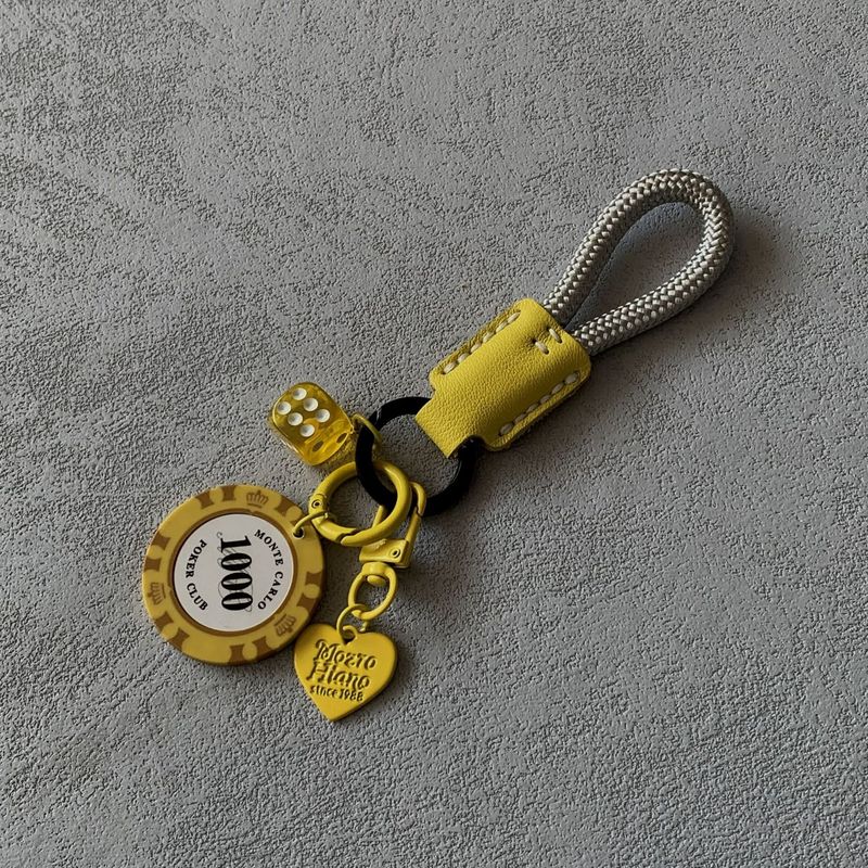 Chip Good Luck High-Value Car Keychain Pendant Cute Backpack Bag Accessory High-End Feel Unisex Gift_voghion.com
