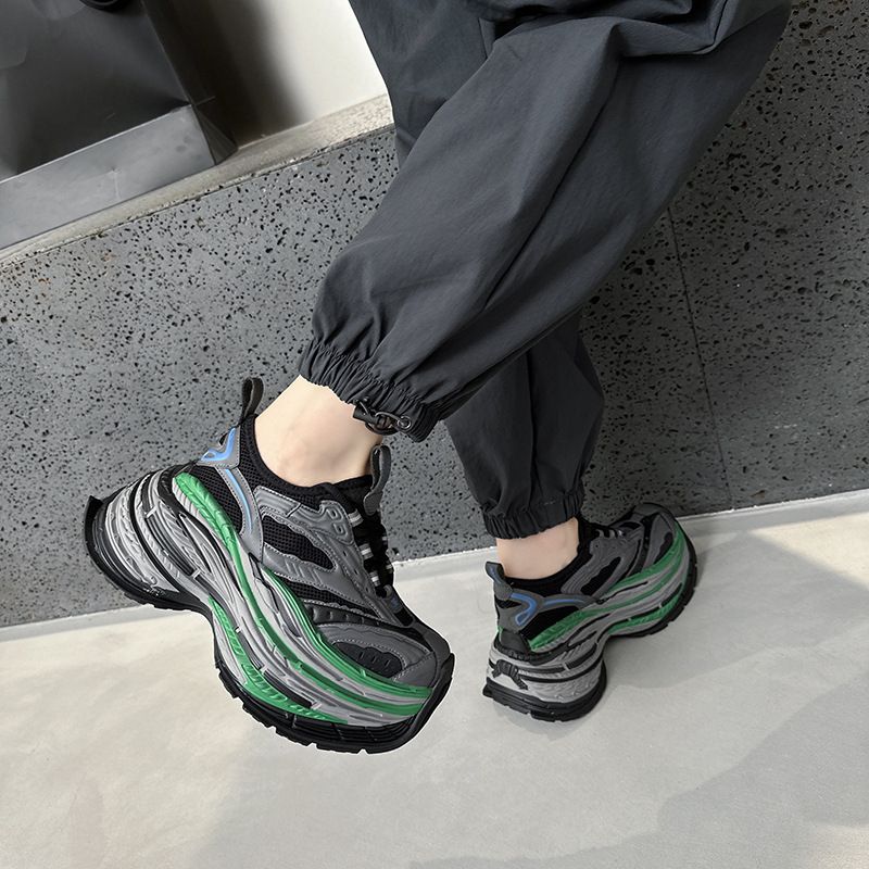 Autumn 2025 Spring Ba Family Old Dad Thick Soled Height Increasing Mesh Couple Casual Trendy Sports Shoes For Men And_voghion.com