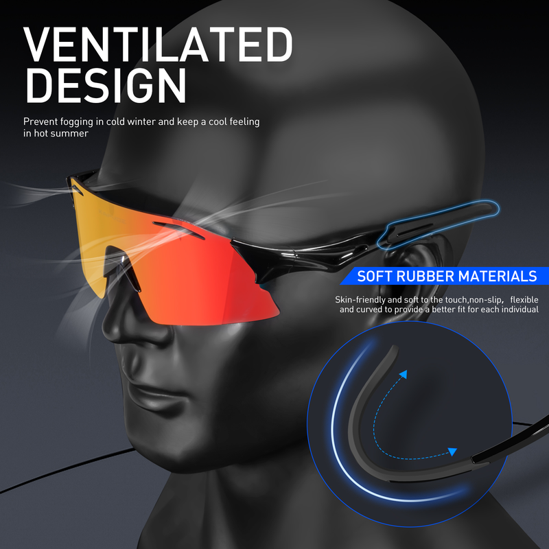 KAPVOE Sport cyclisme lunettes de soleil UV400 hommes vélo cyclisme lunettes vtt vélo lunettes lumière femmes route lunettes polarisées pêche_voghion.com