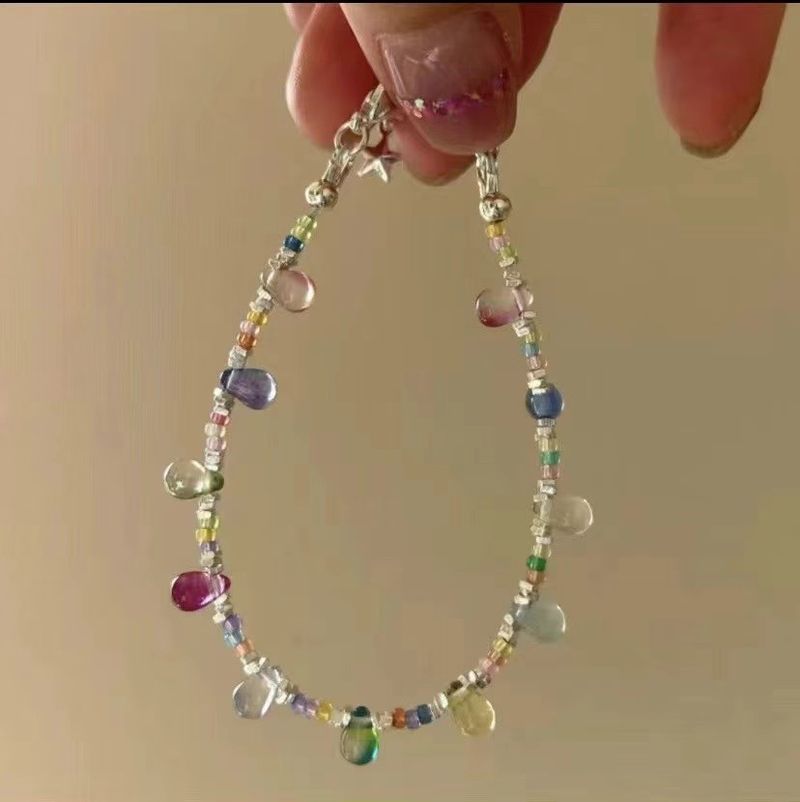 Collier de niche en perles colorées Dopamine, design élégant, personnalité, mode, exquis, simple et de grande valeur_voghion.com