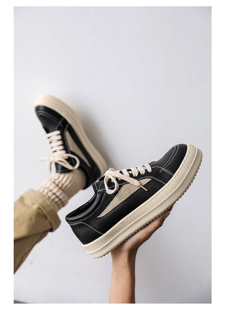 Cleanfit Trendy Ro Inverted Triangle Sneakers Men's Casual German Training Couple Warped Normcore Big Head Derby Shoes_voghion.com