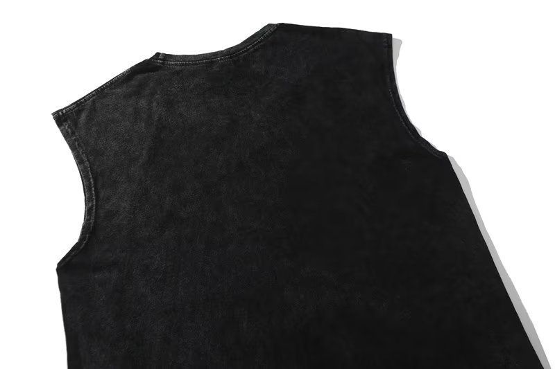 Canotta sportiva estiva tinta unita, alla moda, senza maniche, a maniche corte, semplice e versatile, con scollo a cuore_voghion.com