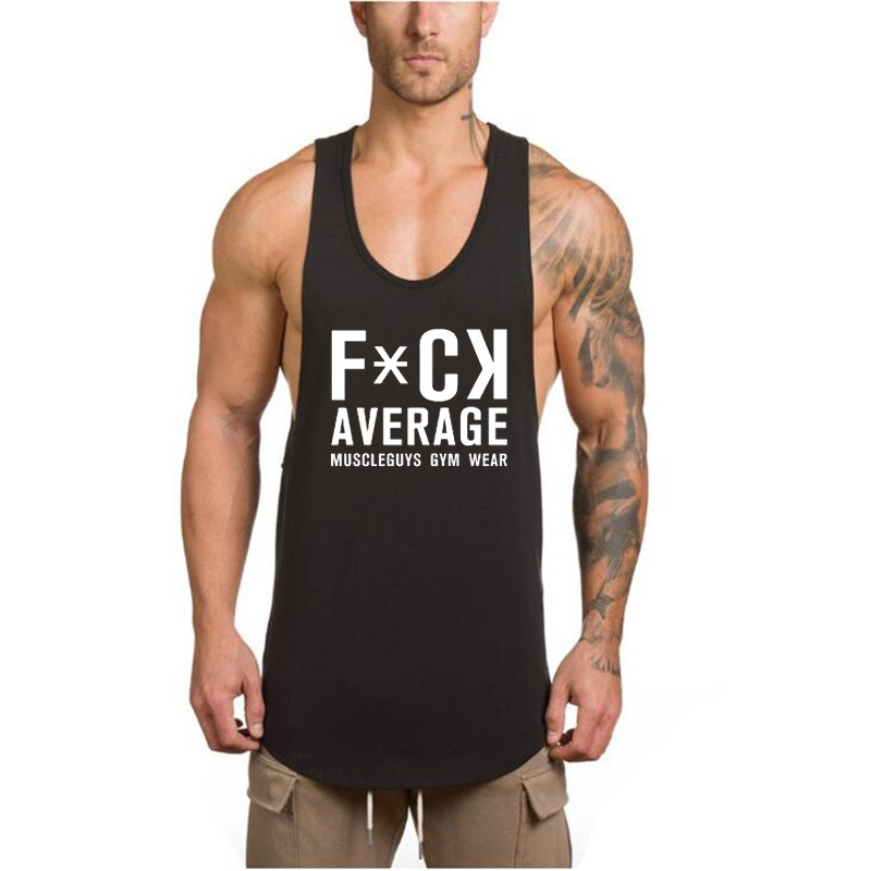 Moški brezrokavnik s tiskanimi angleškimi črkami GYM Muscle Moška poletna majica brez ramen za bodybuilding in fitnes tabore_voghion.com