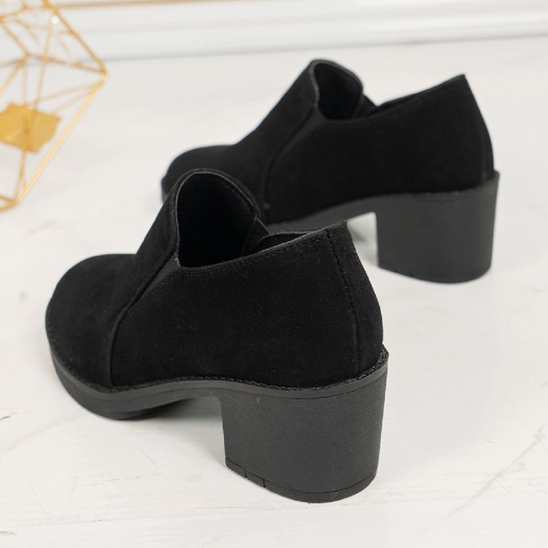 Große Größe Le Fu für Damen, Frühjahr 2025 Neue Schuhe, Dicker Absatz, Runde Spitze, Ein Fuß, Damen Einzelschuhe_voghion.com