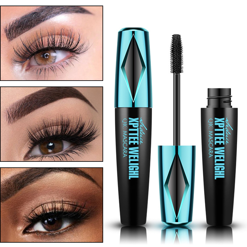 Maquillaje QIC Qinicai 4D Eye Black resistente al agua, rizado, espeso y sin manchas._voghion.com