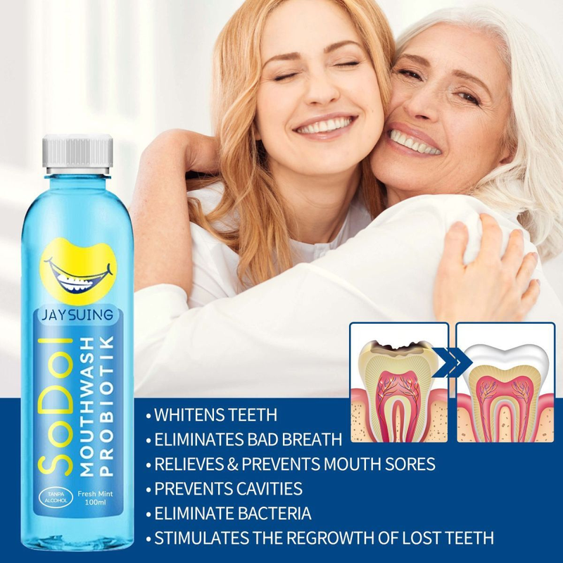 Enxaguante Bucal Jaysuing para Remover Manchas Dentárias, Odores, Limpeza e Cuidados Orais Refrescantes, Manutenção de Cáries novas_voghion.com