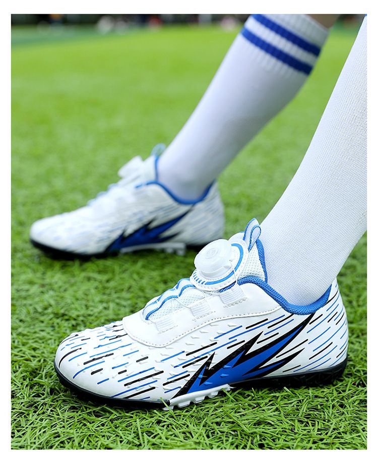 Binbinniao grenzüberschreitende drehbare Schnalle atmungsaktive Fußballschuhe mit gebrochenem Nagel für Kinder Indoor-Rasen-Trainingsschuhe Fußball-Sportschuhe_voghion.com