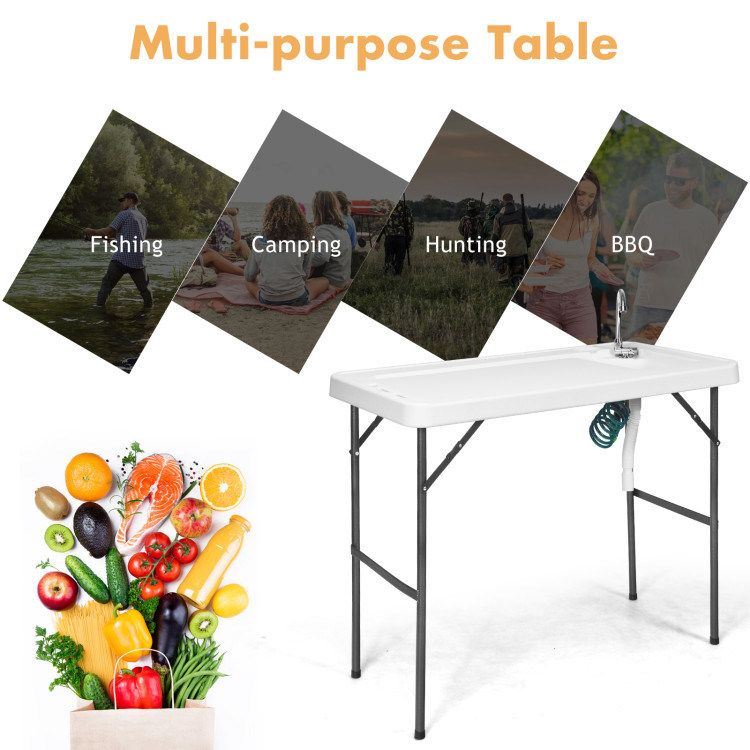 Folding Portable Fish Cleaning Cutting Table_voghion.com