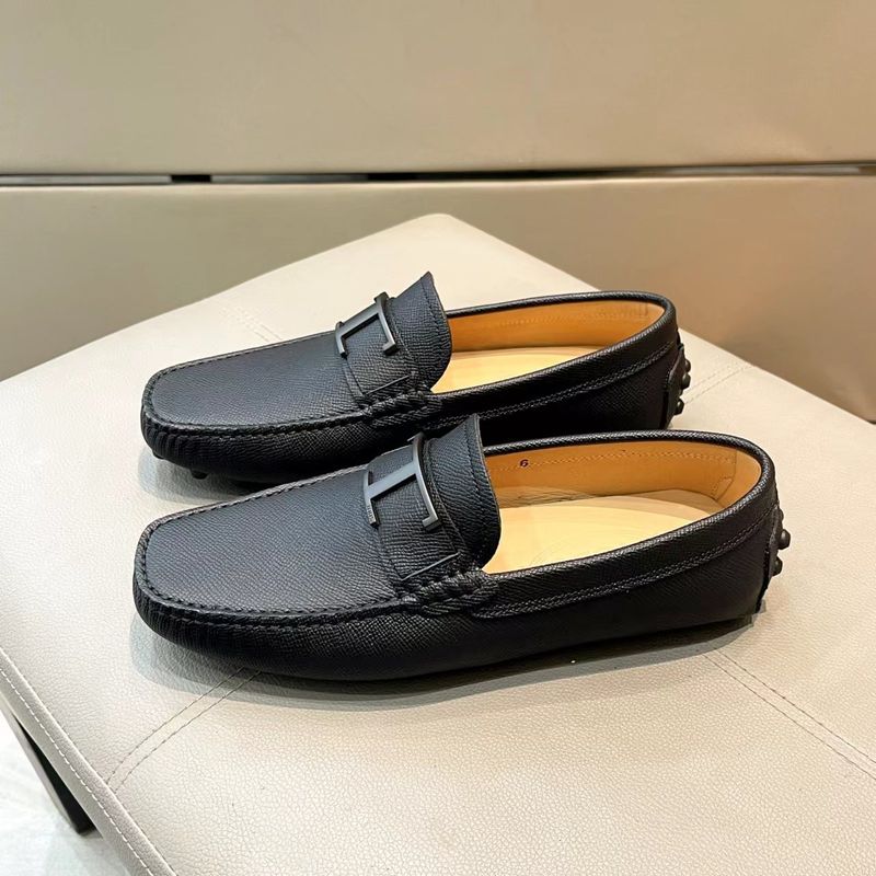1:1 Brand Original Box Slip-On Lazy Loafers Men's Casual Suede Shoes Metal Buckle Leather Soft Sole_voghion.com