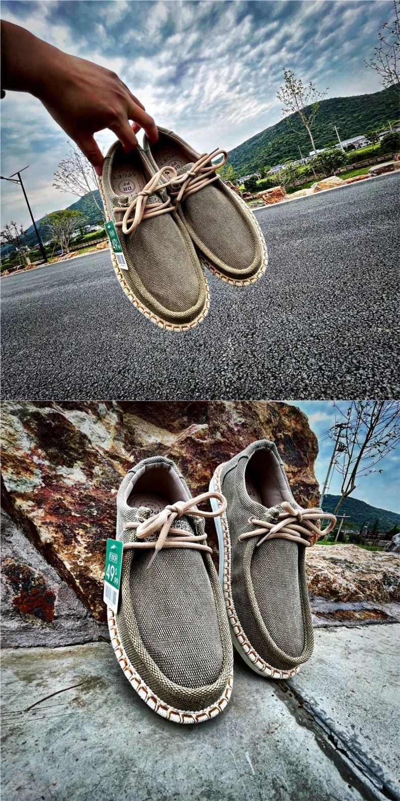 Zees Zees UK Order Linen Fisherman Design 2025 Summer New Flat Low-Cut Slip-On Fabric Shoes For Men_voghion.com