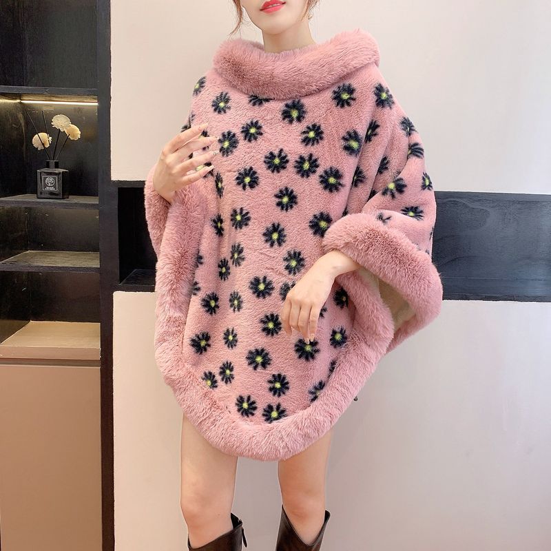 Verve 2025 Automne Hiver Nouveau Pull Femme Peluche Chrysanthème Manches Longues Polyvalent Chaud_voghion.com