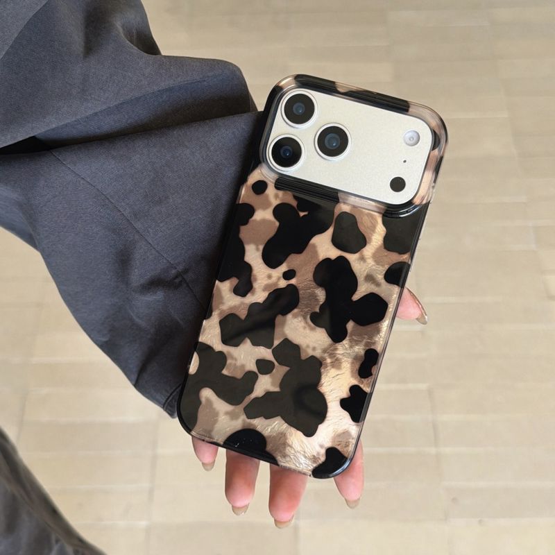 Applicable To Apple 16 Mobile Phone Case Iphone17promax Sweet And Cool Ins High-end Black Gold Leopard Print Niche New 14 Women's Models_voghion.com