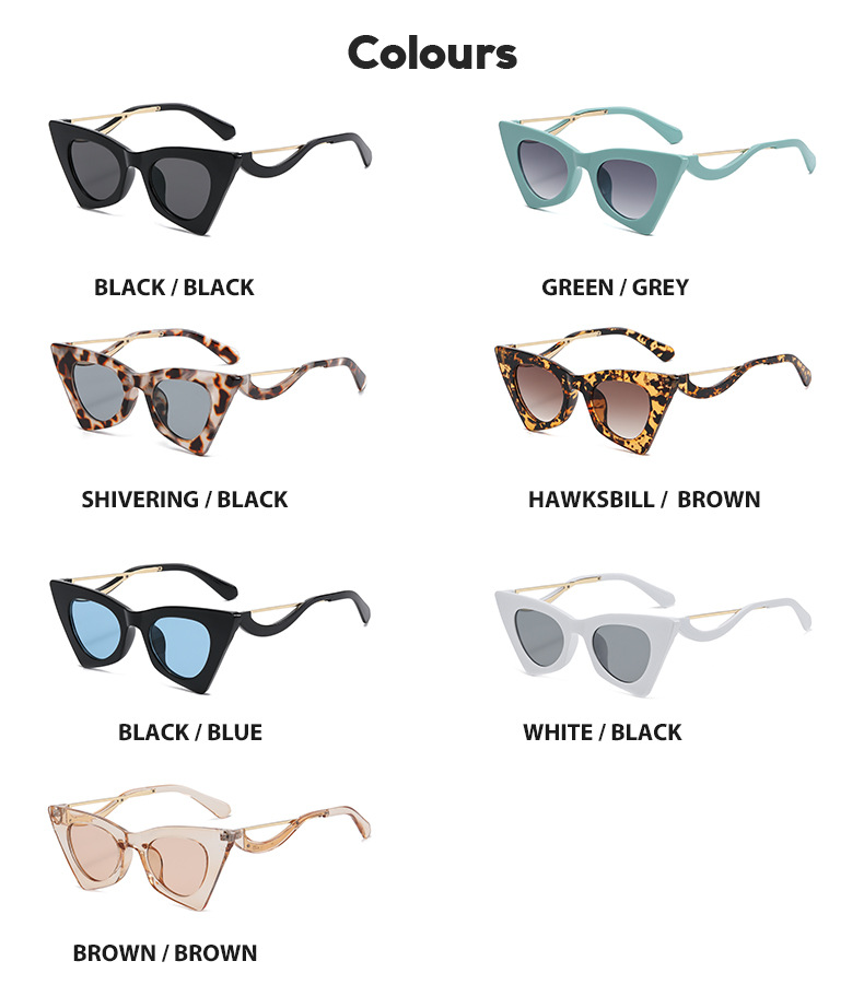 New Cat Eye Styling, Face Shaping, Self Taking Sunglasses, Flat Light Mirrors, Walking Show, Personalized and_voghion.com