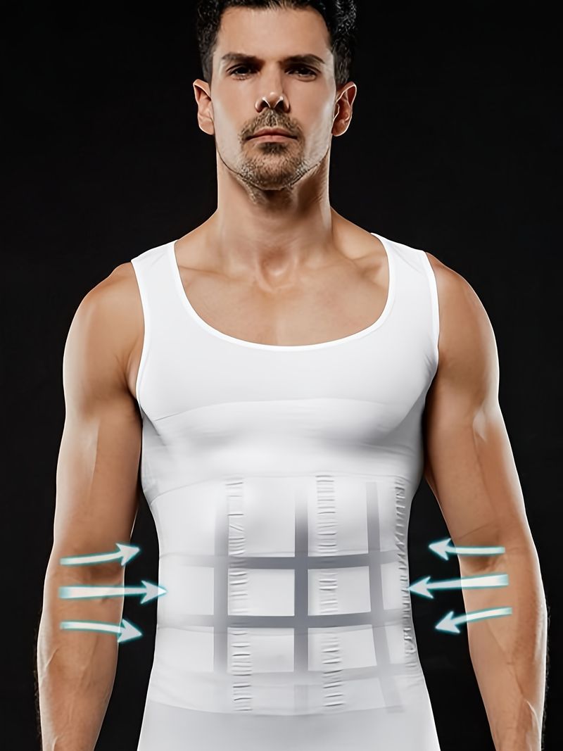 2025 Herren-Kompression-Body-Shaper-Tanktop, Schlankheit Weste_voghion.com