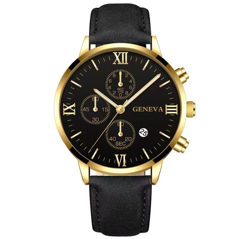 Men's Watches Hot Selling Three Eye Calendar Men's Watch Simple Casual Business Men's Quartz Watch Bracelet Set_voghion.com