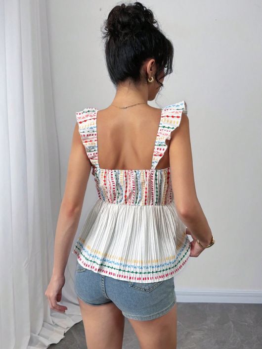 Maglietta da donna, senza maniche, tinta unita, con scollo quadrato_voghion.com