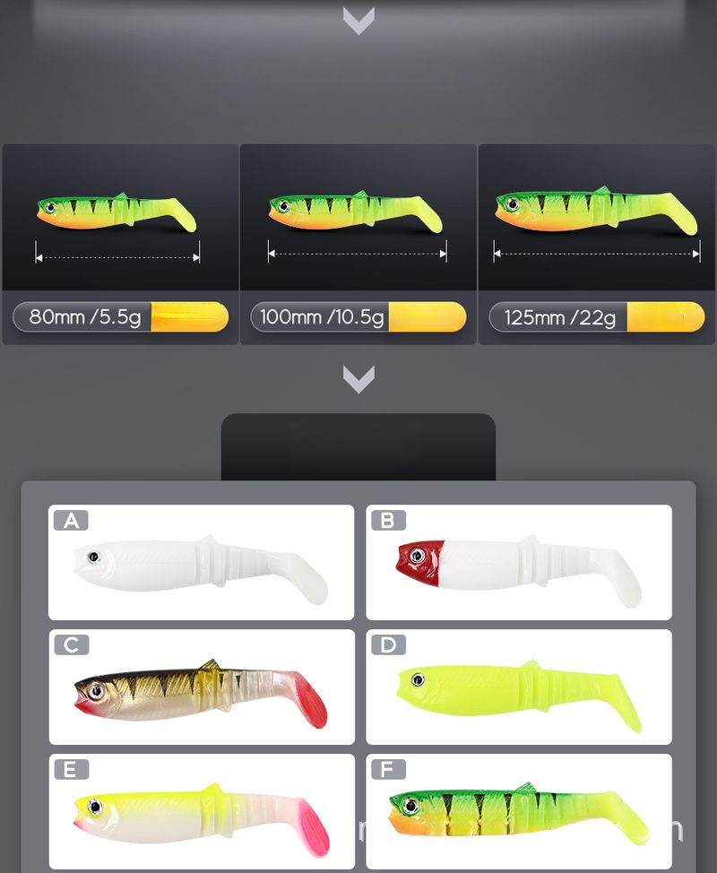 MEREDITH Simulazione T Tail Spanish God Lure Soft Fak Bait_voghion.com