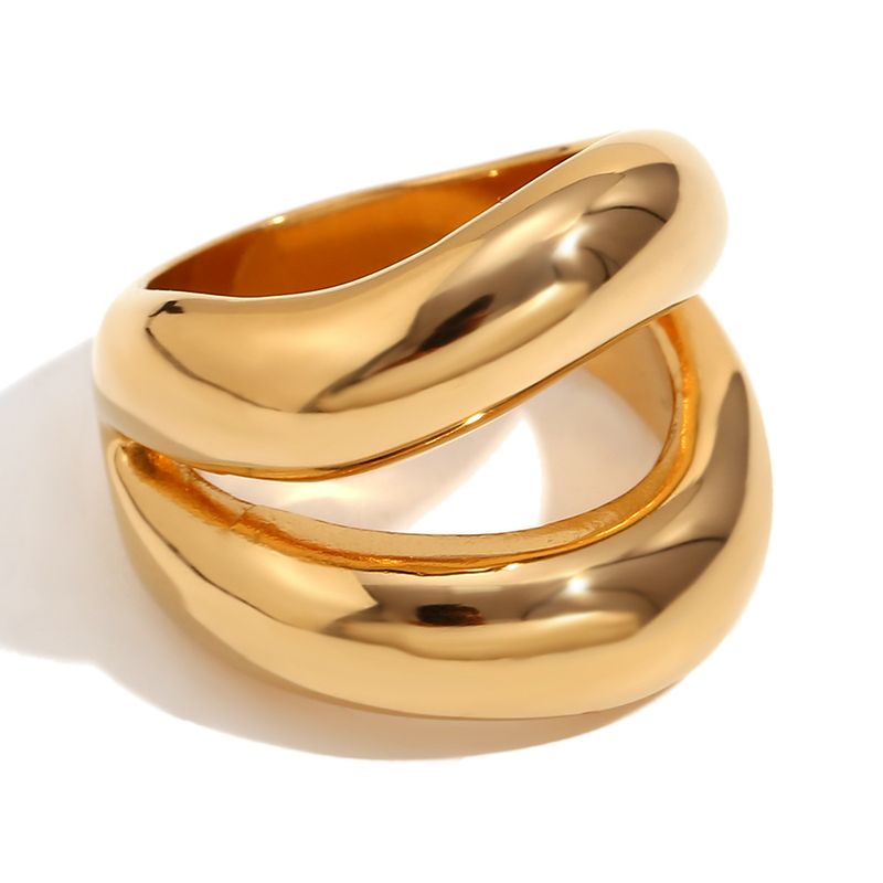 Anello a forma di labbro placcato oro, semplice, di nicchia, di Ins Fashion, per donna._voghion.com