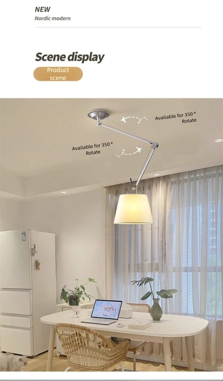 Italian Swing Arm Artemide Adjustable Pendant Light Vintage Designer For Study And Dining Room_voghion.com
